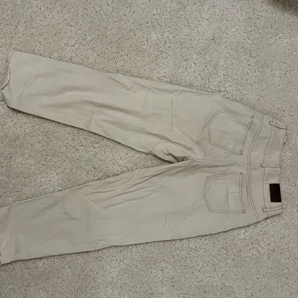 White cream pants with brown lining - Picture 4 of 4